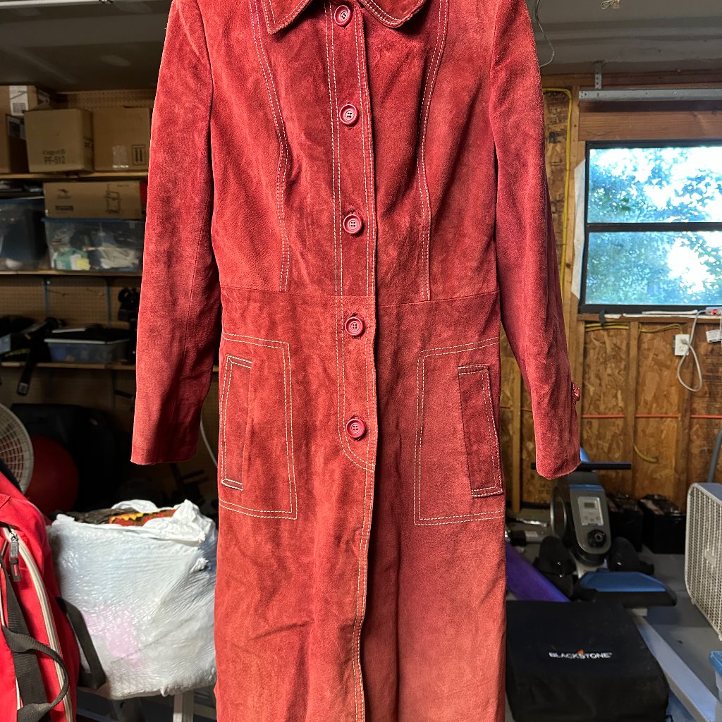Vintage Induyco Jacket Suede Leather Size 12 Made In Spain Needs Conditioning